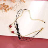 2021 Fashion Vintage Crystal Handmade Beaded Flower Bangles Bracelet - The Jewellery Supermarket