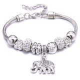 6-colors Crystal Beads Elephant beading Charm Bracelet & Bangles Jewelry - The Jewellery Supermarket