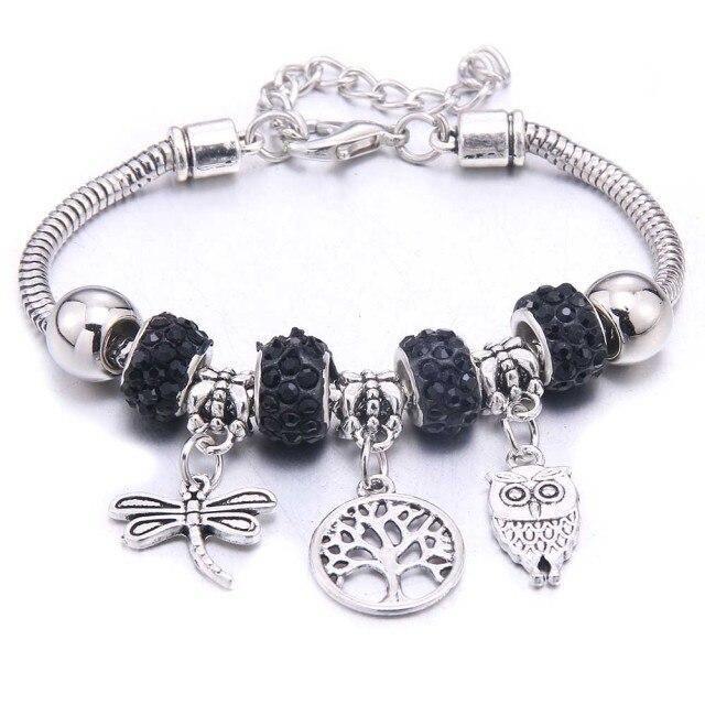6-colors Crystal Beads Elephant beading Charm Bracelet & Bangles Jewelry - The Jewellery Supermarket