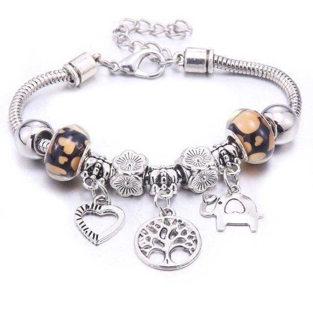 6-colors Crystal Beads Elephant beading Charm Bracelet & Bangles Jewelry - The Jewellery Supermarket