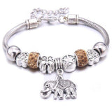 6-colors Crystal Beads Elephant beading Charm Bracelet & Bangles Jewelry - The Jewellery Supermarket