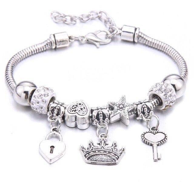 6-colors Crystal Beads Elephant beading Charm Bracelet & Bangles Jewelry - The Jewellery Supermarket