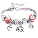 6-colors Crystal Beads Elephant beading Charm Bracelet & Bangles Jewelry - The Jewellery Supermarket