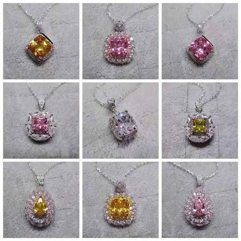 925 Silver AAA+ Cubic Zirconia Diamonds Colourful Fine Jewelry Pendants For Women - The Jewellery Supermarket