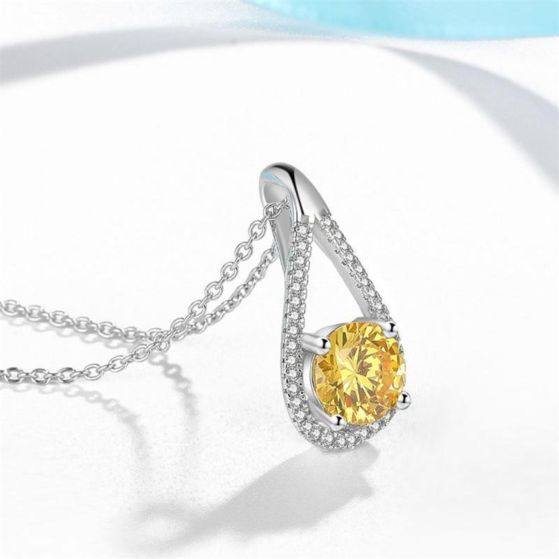 925 Silver AAA+ Cubic Zirconia Diamonds Colourful Fine Jewelry Pendants For Women - The Jewellery Supermarket