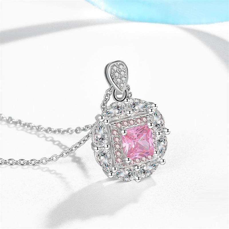925 Silver AAA+ Cubic Zirconia Diamonds Colourful Fine Jewelry Pendants For Women - The Jewellery Supermarket