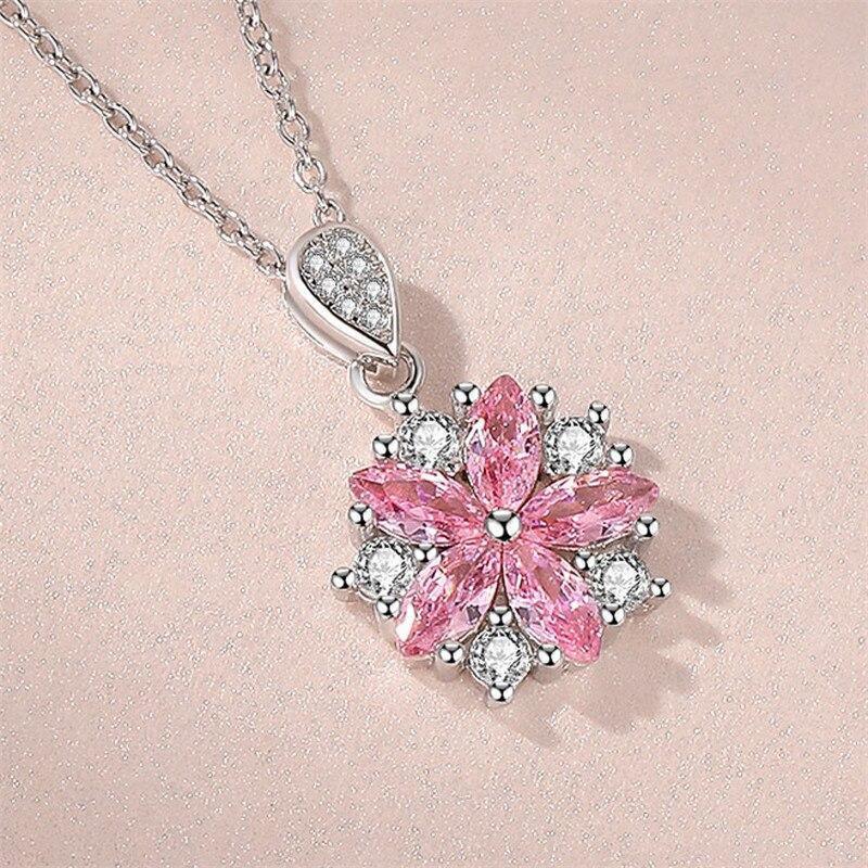 925 Silver AAA+ Cubic Zirconia Diamonds Colourful Fine Jewelry Pendants For Women - The Jewellery Supermarket