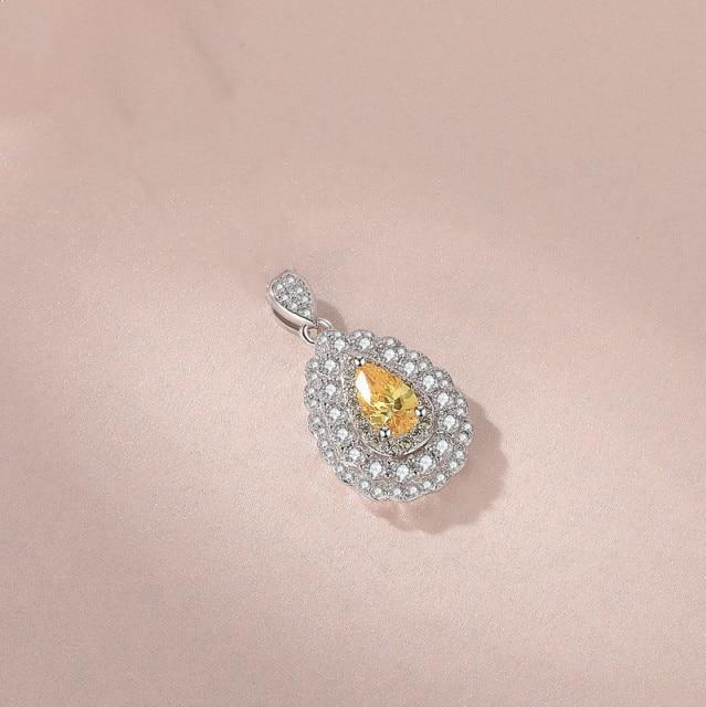 925 Silver AAA+ Cubic Zirconia Diamonds Colourful Fine Jewelry Pendants For Women - The Jewellery Supermarket