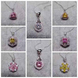 925 Silver AAA+ Cubic Zirconia Diamonds Colourful Fine Jewelry Pendants For Women - The Jewellery Supermarket