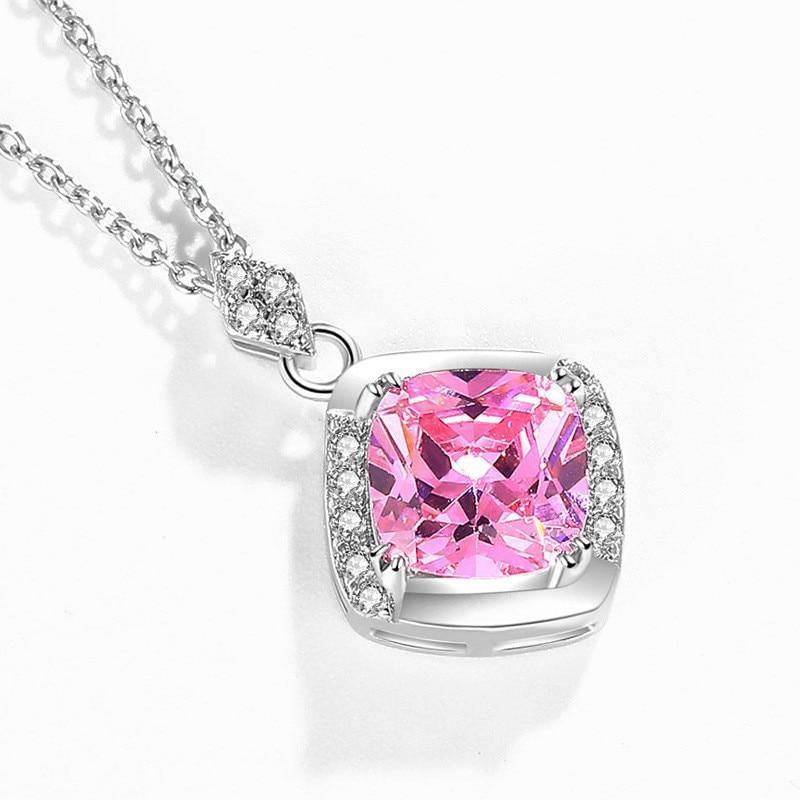 925 Silver AAA+ Cubic Zirconia Diamonds Colourful Fine Jewelry Pendants For Women - The Jewellery Supermarket