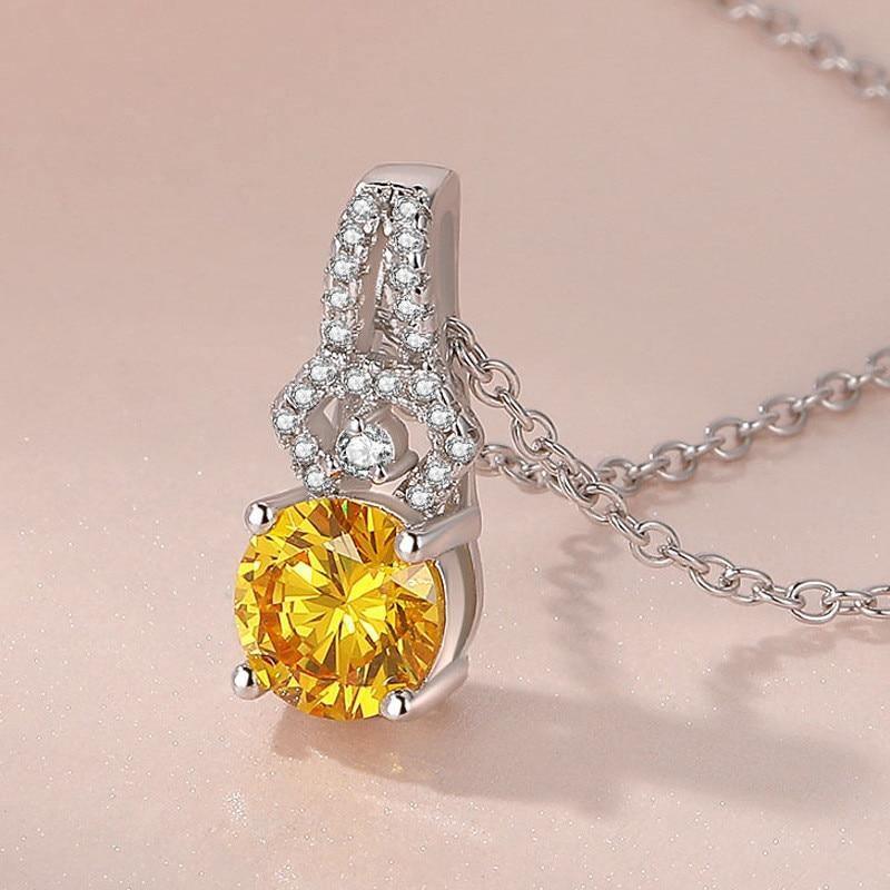 925 Silver AAA+ Cubic Zirconia Diamonds Colourful Fine Jewelry Pendants For Women - The Jewellery Supermarket