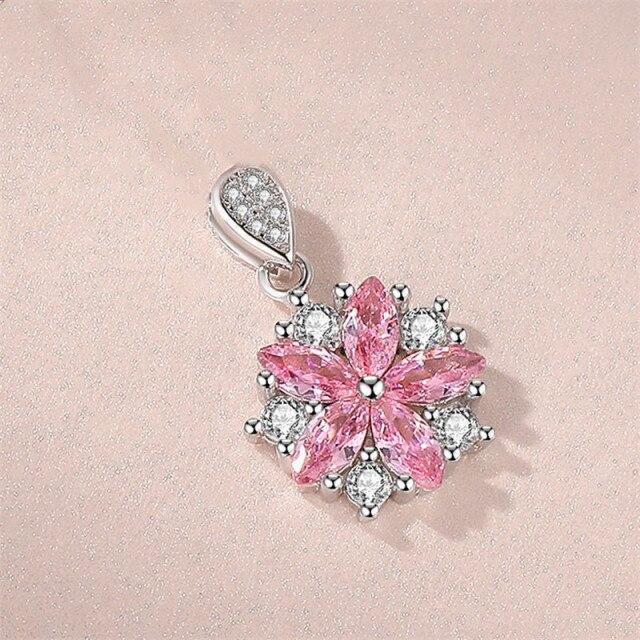 925 Silver AAA+ Cubic Zirconia Diamonds Colourful Fine Jewelry Pendants For Women - The Jewellery Supermarket