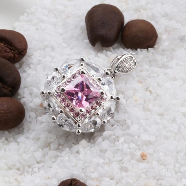 925 Silver AAA+ Cubic Zirconia Diamonds Colourful Fine Jewelry Pendants For Women - The Jewellery Supermarket