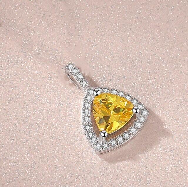 925 Silver AAA+ Cubic Zirconia Diamonds Colourful Fine Jewelry Pendants For Women - The Jewellery Supermarket