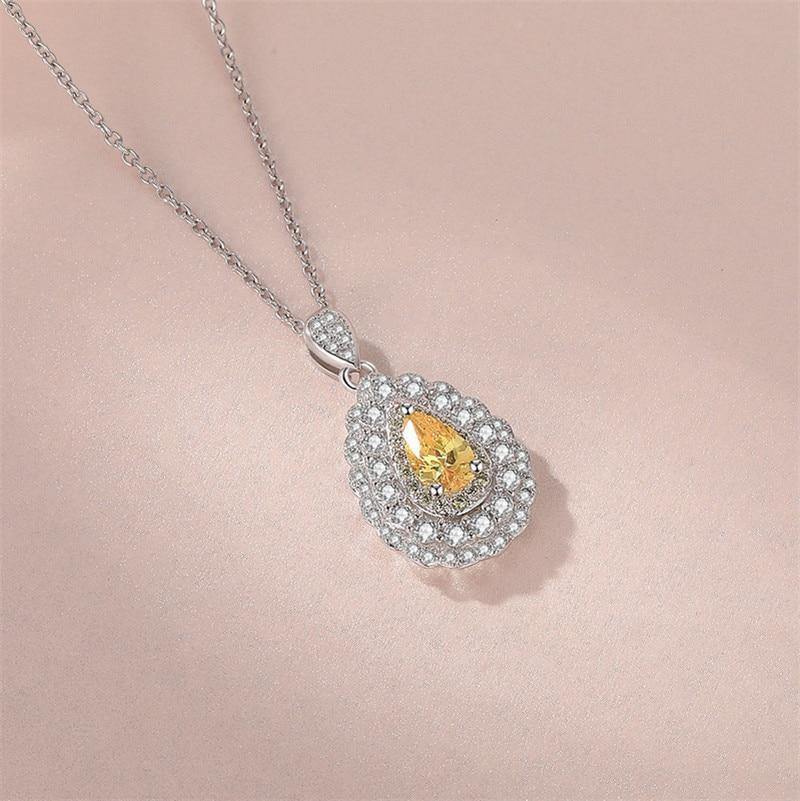 925 Silver AAA+ Cubic Zirconia Diamonds Colourful Fine Jewelry Pendants For Women - The Jewellery Supermarket