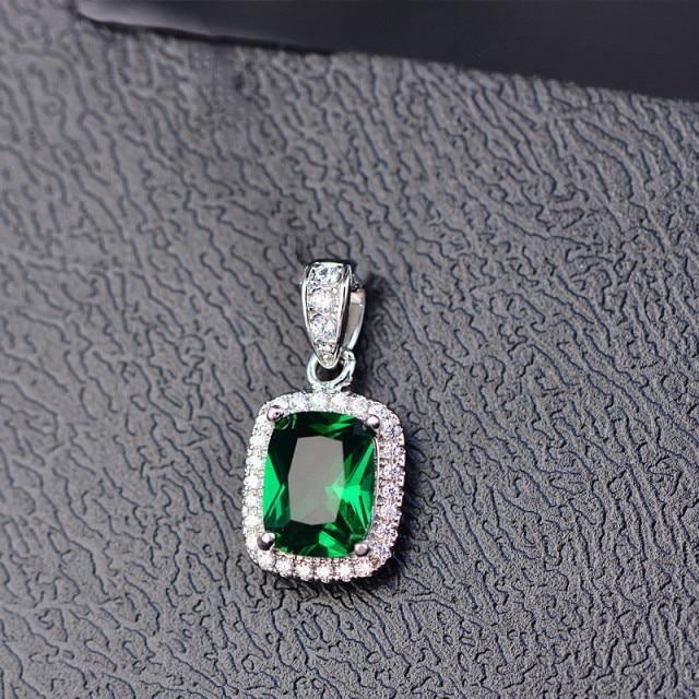 925 Silver AAA+ Cubic Zirconia Diamonds Colourful Fine Jewelry Pendants For Women - The Jewellery Supermarket