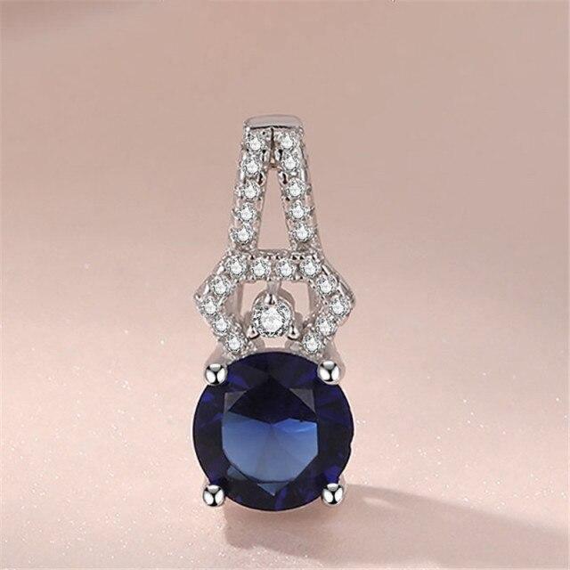 925 Silver AAA+ Cubic Zirconia Diamonds Colourful Fine Jewelry Pendants For Women - The Jewellery Supermarket