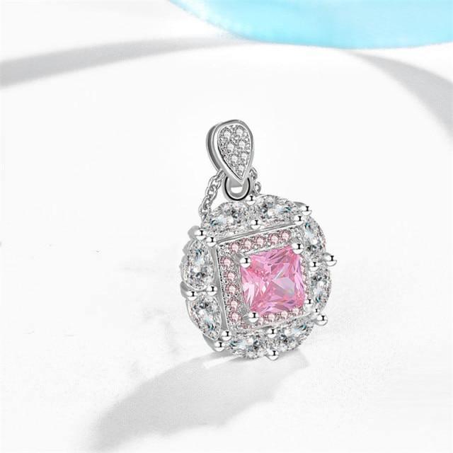 925 Silver AAA+ Cubic Zirconia Diamonds Colourful Fine Jewelry Pendants For Women - The Jewellery Supermarket