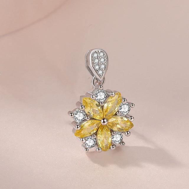 925 Silver AAA+ Cubic Zirconia Diamonds Colourful Fine Jewelry Pendants For Women - The Jewellery Supermarket