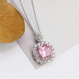 925 Silver AAA+ Cubic Zirconia Diamonds Colourful Fine Jewelry Pendants For Women - The Jewellery Supermarket