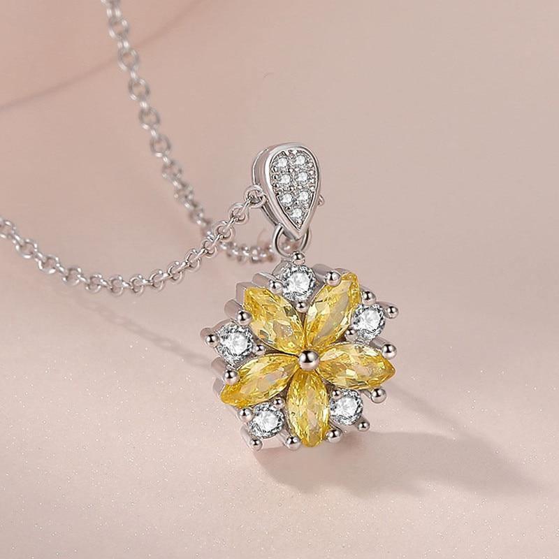 925 Silver AAA+ Cubic Zirconia Diamonds Colourful Fine Jewelry Pendants For Women - The Jewellery Supermarket
