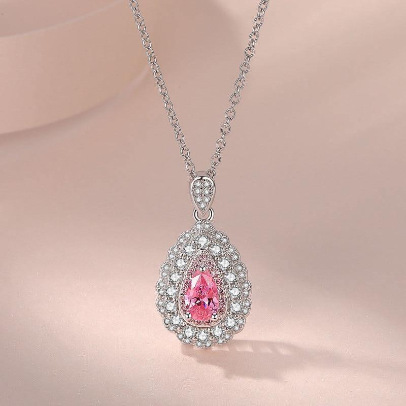 925 Silver AAA+ Cubic Zirconia Diamonds Colourful Fine Jewelry Pendants For Women - The Jewellery Supermarket