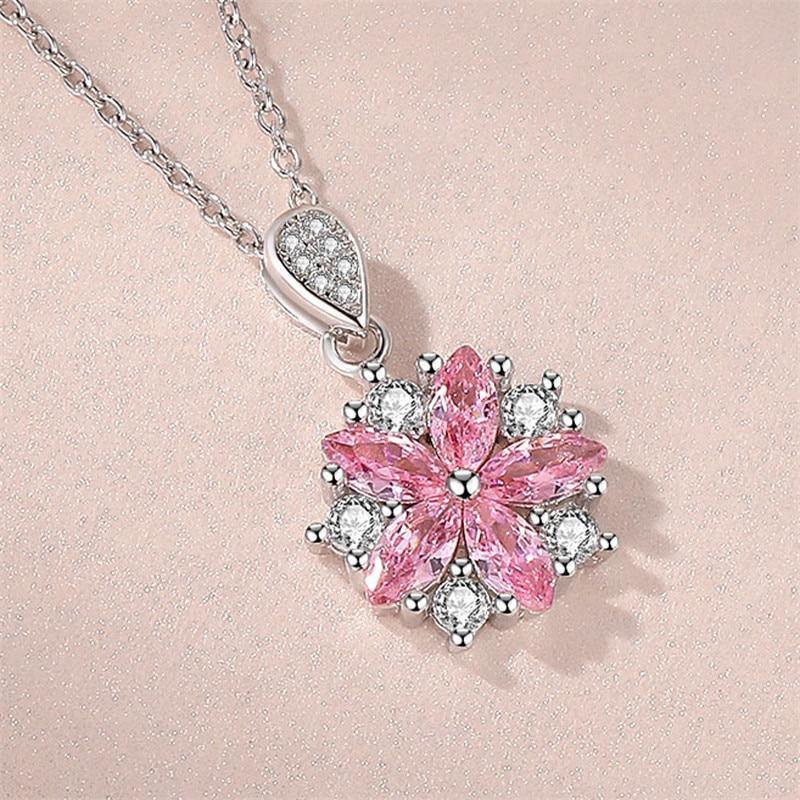 925 Silver AAA+ Cubic Zirconia Diamonds Colourful Fine Jewelry Pendants For Women - The Jewellery Supermarket