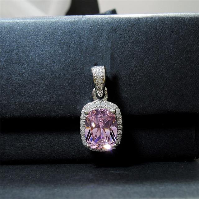 925 Silver AAA+ Cubic Zirconia Diamonds Colourful Fine Jewelry Pendants For Women - The Jewellery Supermarket