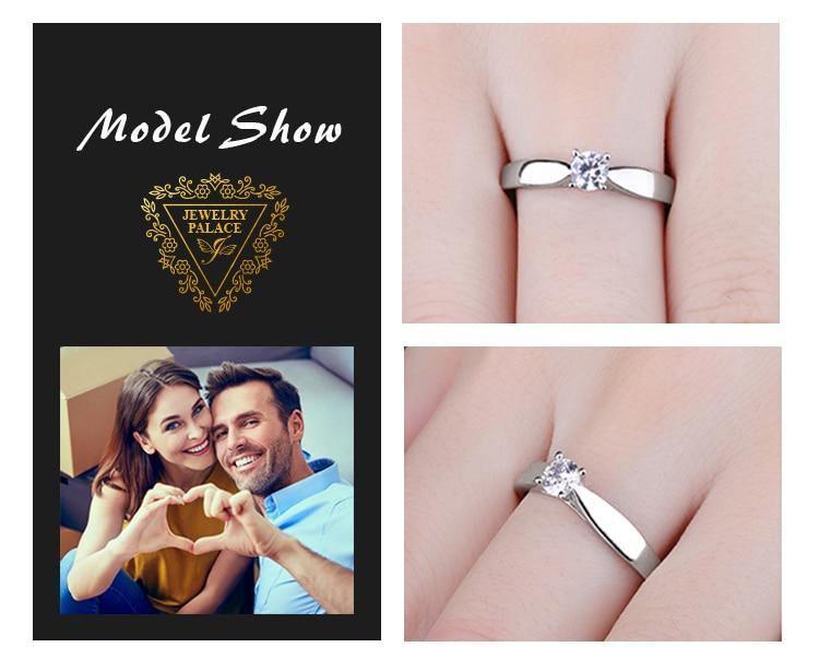 925 Sterling Silver AAA+ Quality CZ Solitaire Engagement Ring- Best Online Prices by Jewellery Supermarket - The Jewellery Supermarket