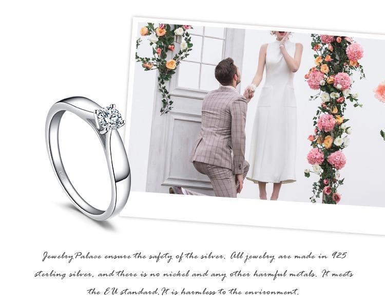 925 Sterling Silver AAA+ Quality CZ Solitaire Engagement Ring- Best Online Prices by Jewellery Supermarket - The Jewellery Supermarket