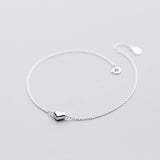 925 Sterling Silver Minimalist Romantic Shiny Heart Bracelet- Wholesale Prices by Jewellery Supermarket - The Jewellery Supermarket