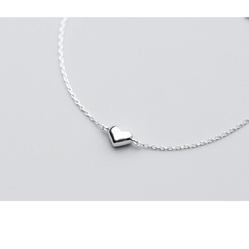 925 Sterling Silver Minimalist Romantic Shiny Heart Bracelet- Wholesale Prices by Jewellery Supermarket - The Jewellery Supermarket