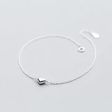 925 Sterling Silver Minimalist Romantic Shiny Heart Bracelet- Wholesale Prices by Jewellery Supermarket - The Jewellery Supermarket