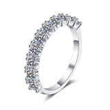 Adorable D Colour VVS 10 Stones 1ct Moissanite Diamonds Eternity Rings -  Engagement Wedding Fine Rings - The Jewellery Supermarket
