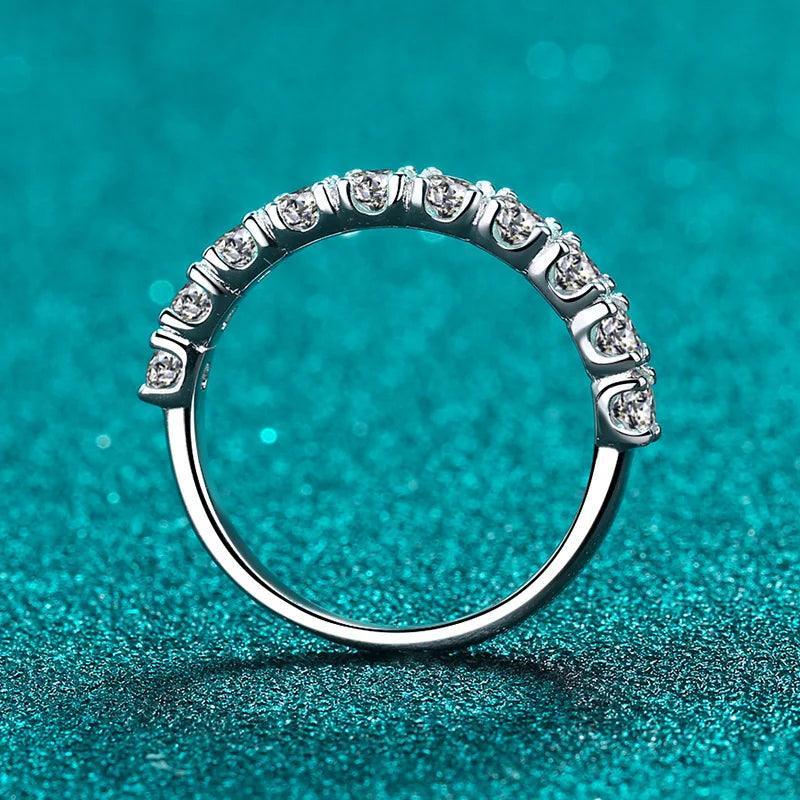 Adorable D Colour VVS 10 Stones 1ct Moissanite Diamonds Eternity Rings -  Engagement Wedding Fine Rings - The Jewellery Supermarket