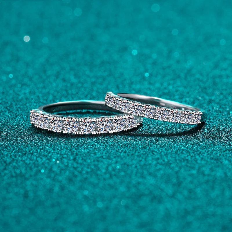 Adorable D Colour VVS 10 Stones 1ct Moissanite Diamonds Eternity Rings -  Engagement Wedding Fine Rings - The Jewellery Supermarket