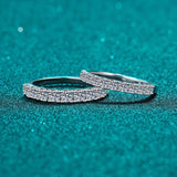 Adorable D Colour VVS 10 Stones 1ct Moissanite Diamonds Eternity Rings -  Engagement Wedding Fine Rings - The Jewellery Supermarket
