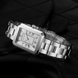 New Elegant  Quartz Women Watch With Bracelet Sets Simple Rose Gold Tone Stainless Steel Band Waterproof Watches
