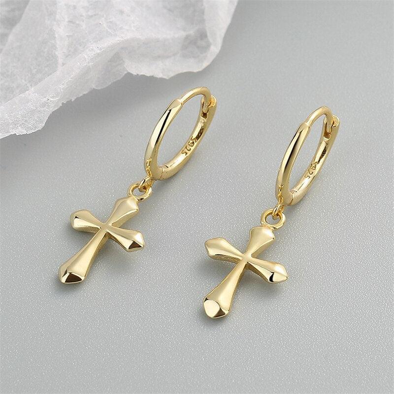 Luxury AAA Cubic Zirconia Crystals Cross Pendant - Gold Colour Stainless Steel Chain Necklace Christian Jewellery - The Jewellery Supermarket