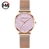 Elegant Sahara Desert Dial Design Top Brand Luxury Quartz Stainless Steel Rose Gold Colour Waterproof Ladies Watches
