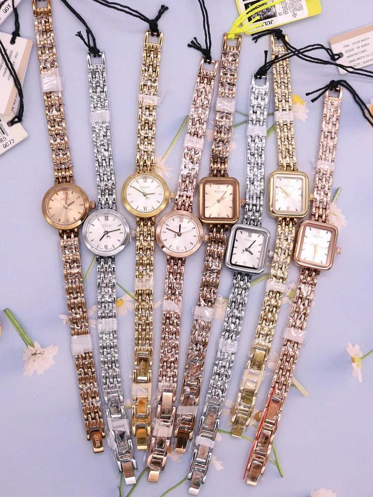 New 20mm Mini Gold Quartz Women's Watch - Fashion Lady Small Bracelet Chain Simple Ladies Watch - The Jewellery Supermarket
