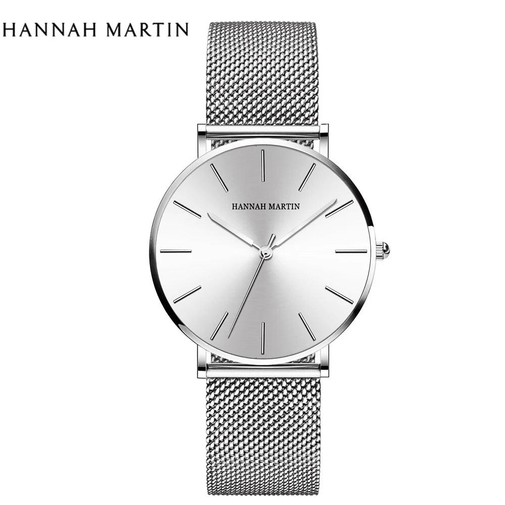 Elegant Simple Design Classic Women Rose Gold Colour Stainless Steel Mesh Casual Waterproof Ladies Quartz Watches