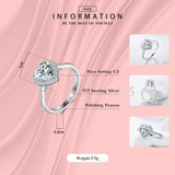 Heart Shape Silver Jewelry Ring AAAA Level Simulated Diamonds Wedding Engagement Rings - Fine Jewellery - The Jewellery Supermarket