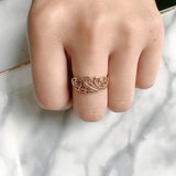 Top Quality Rolled 14K Rose Gold Luxury Hollow Crown Rings for Women - Fashion Classic Fine Jewellery