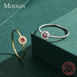 Authentic Delicate Red Simulated Diamonds Rings For Women - Wedding Fashion Statement Jewellery - The Jewellery Supermarket