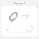Amazing Real Silver Classic Sparkling Round Square AAAA Simulated Diamonds Rings - Luxury Fine Jewellery - The Jewellery Supermarket