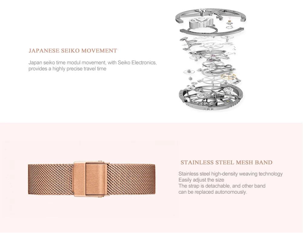 Top Luxury Brand Elegant Diamonds Crystal 1set Bracelet Watch -  Quartz Rhinestones Ladies Fashion Casual Watches