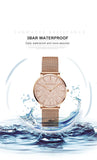 Elegant Sahara Desert Dial Design Top Brand Luxury Quartz Stainless Steel Rose Gold Colour Waterproof Ladies Watches