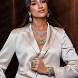 Gorgeous New Trendy Square Yellow High Quality AAA+ CZ 18K Gold/White Gold Plated Jewellery Set For Women - The Jewellery Supermarket