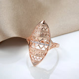 Trendy New Luxury Rolled 14K Rose Gold AAA Zircon Diamonds Ethnic Jewellery Ring - Fine Jewellery